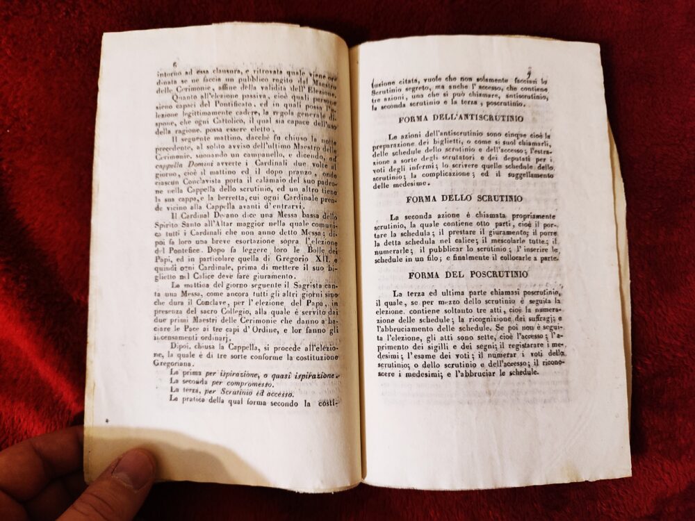 Metodo che si pratica nella elezione del Sommo Pontefice ossia Ceremoniale del Conclave con la serie degli Eminentiss. Cardinali (Ceremoniał konklawe) [1846] - obrazek 2