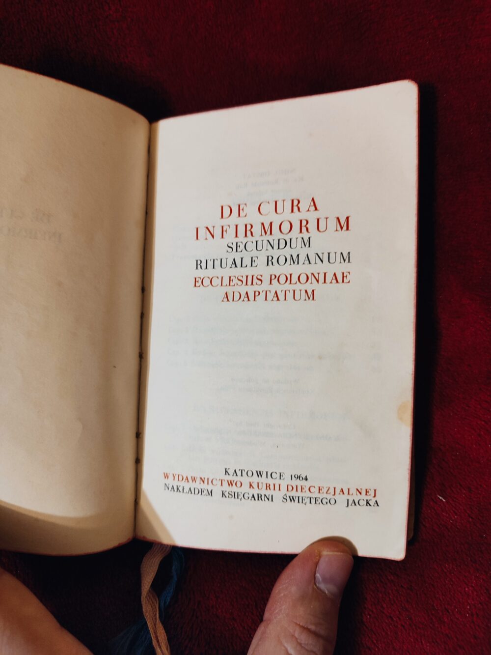 De cura infirmorum secundum Rituale Romanum Ecclesiis Poloniae adaptatum [1964]