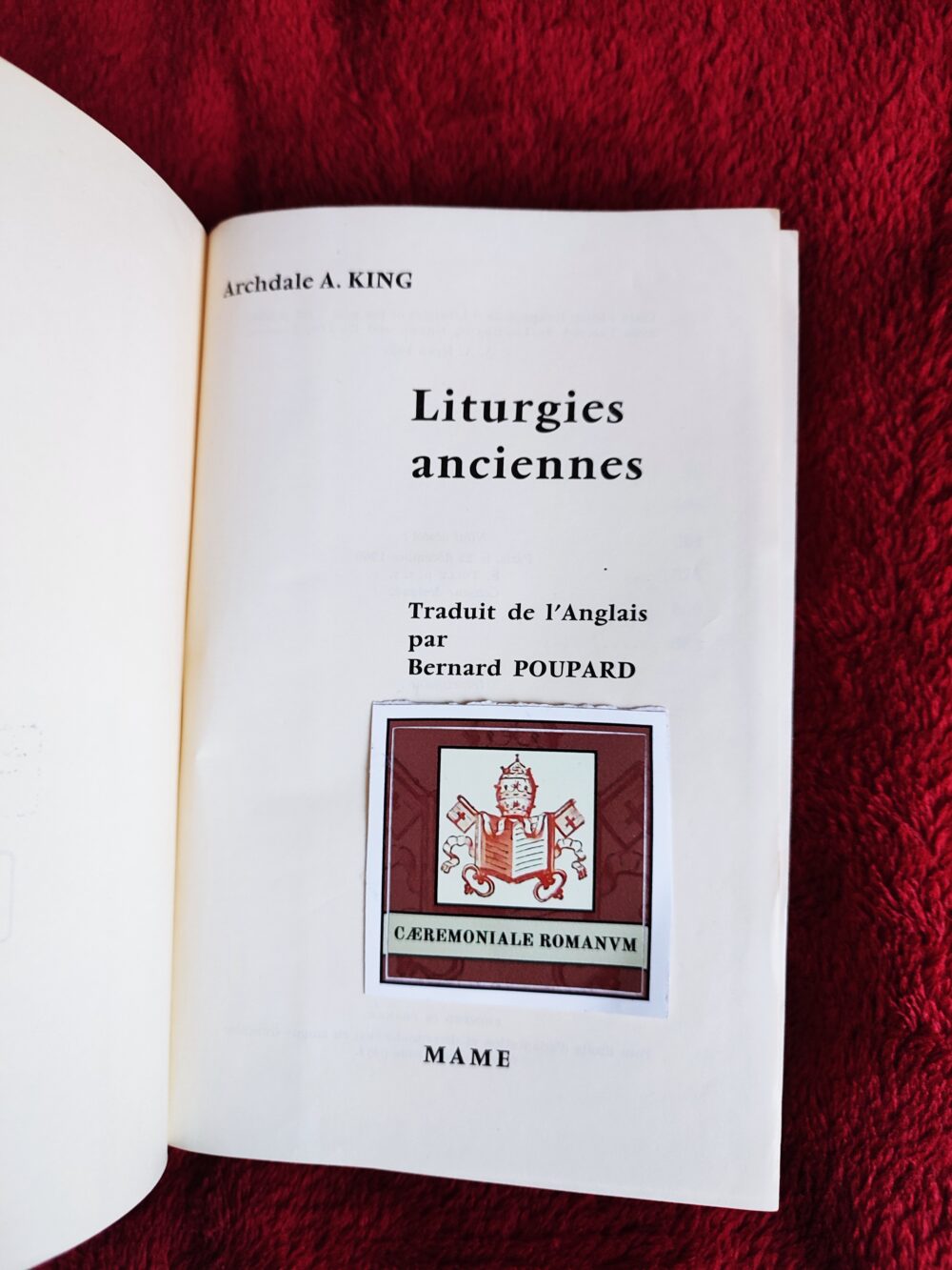 Archdale A. King, "Liturgies anciennes" ("Dawne liturgie") [1961]