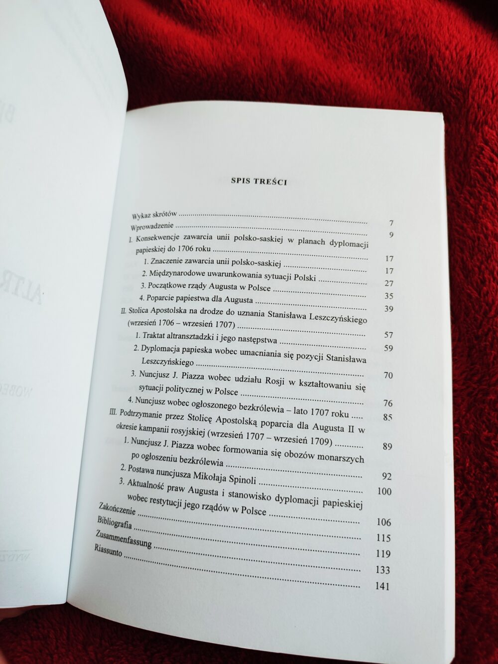 Bp Jan Kopiec, "Między Altransztadem a Połtawą. Stolica Apostolska wobec obsady tronu polskiego w latach 1706-1709" [1997] - obrazek 2
