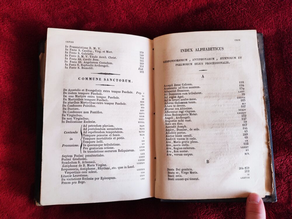 Processionale ritibus Romanae Ecclesiae accomodatum, responsoria, hymnos, antiphonas alique in processionibus cantari solita complectens [1851] - obrazek 7