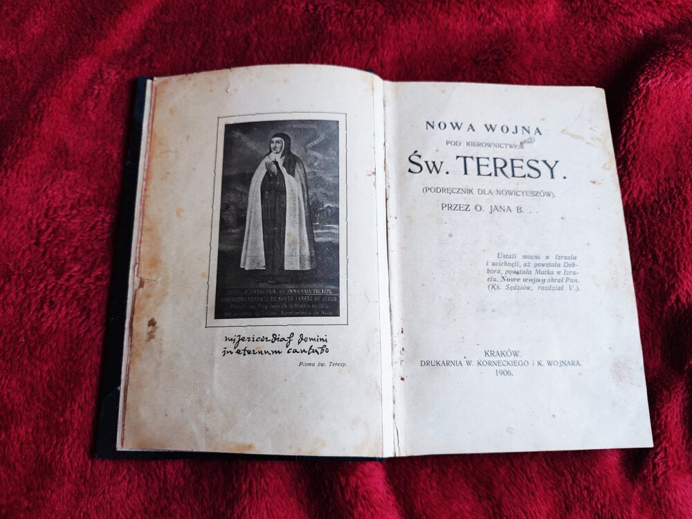 o. Jan B., "Nowa wojna pod kierownictwem Św. Teresy. Podręcznik dla nowicyuszów" [1906]