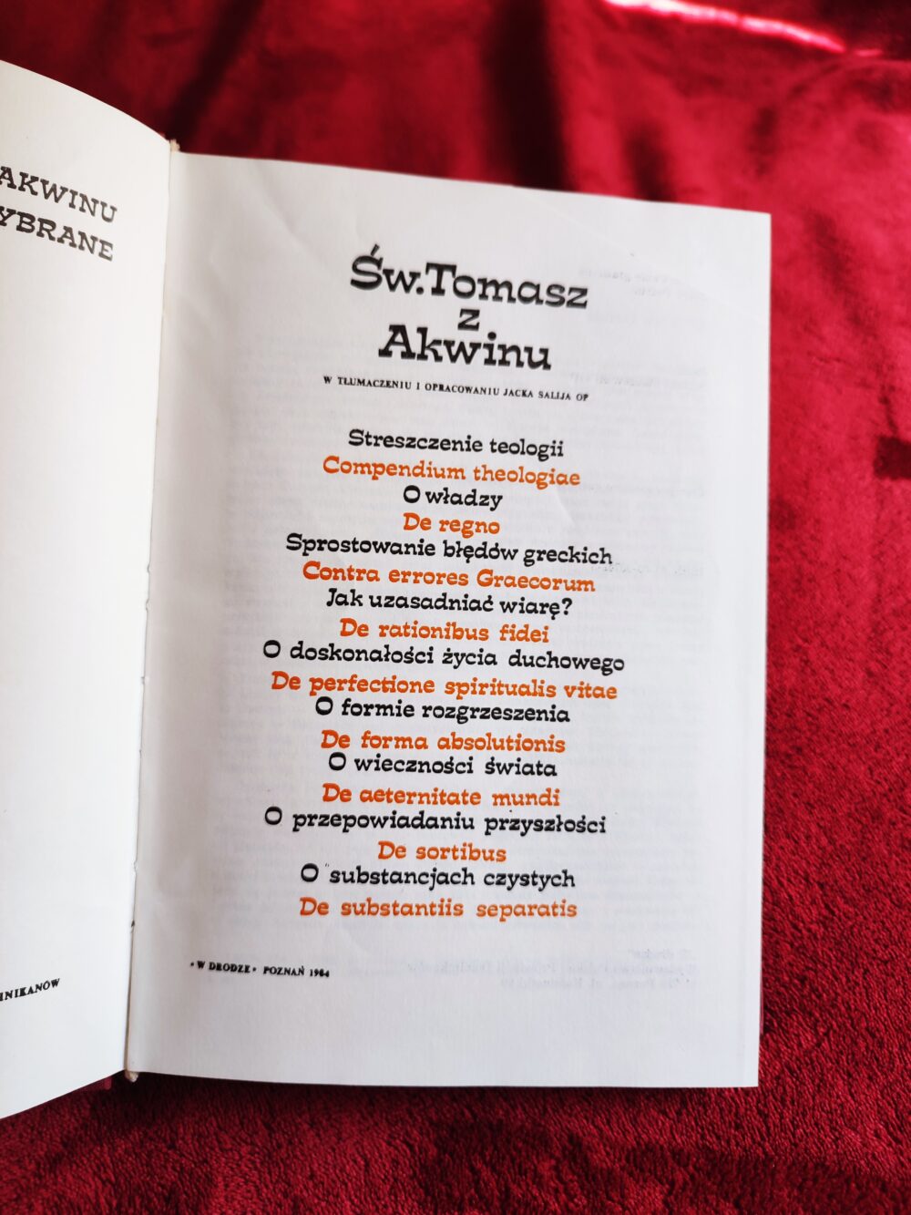 Św. Tomasz z Akwinu, "Dzieła wybrane" [1984]