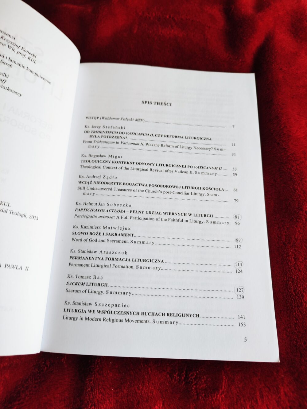 Ks. Cz. Krakowiak, ks. W. Pałęcki, "Reforma i odnowa liturgii po Soborze Watykańskim II" [2013] - obrazek 2
