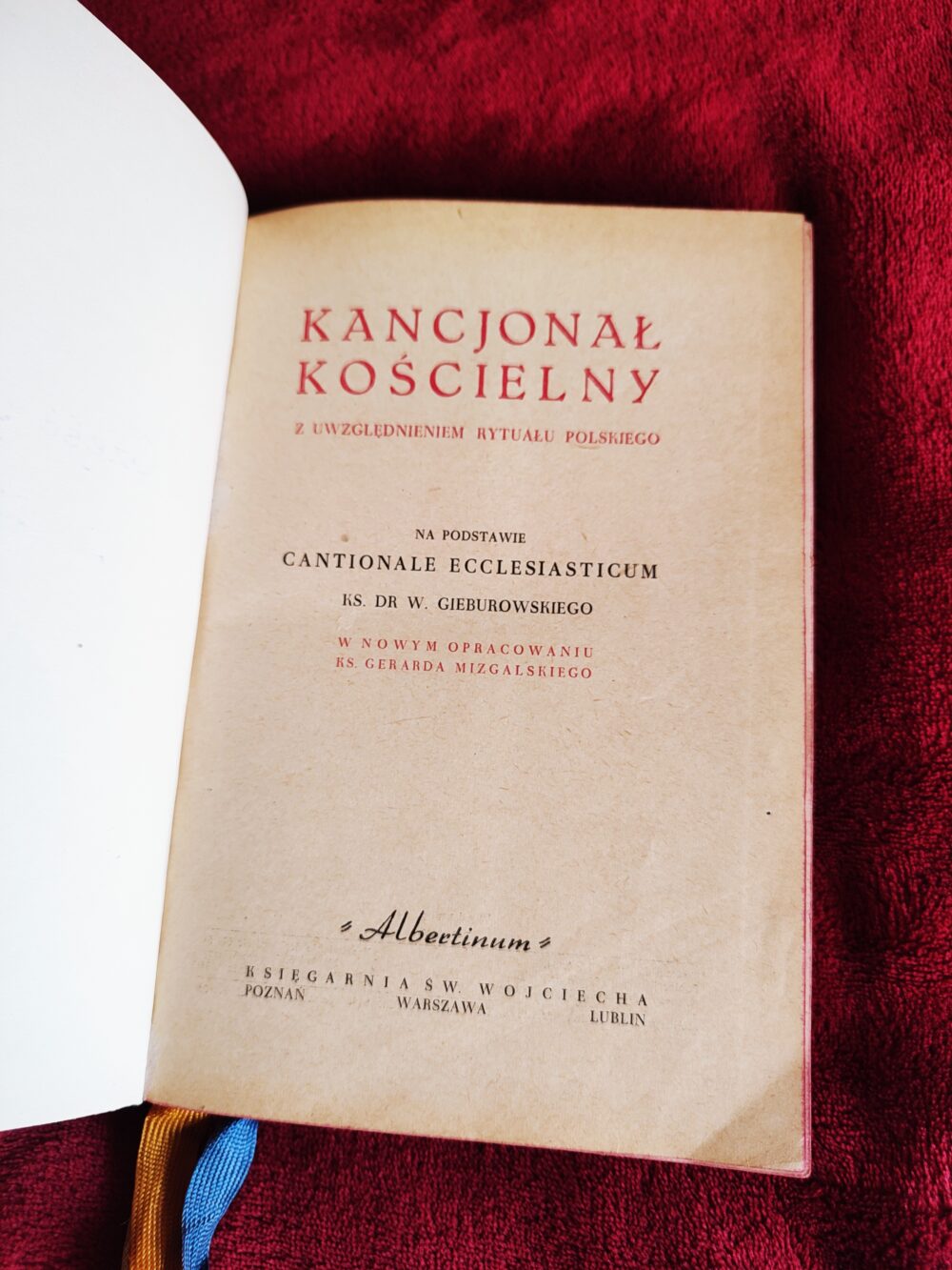 Ks. Gerard Mizgalski, "Kancjonał Kościelny z uwzględnieniem Rytuału Polskiego" (cz. I) [1954]