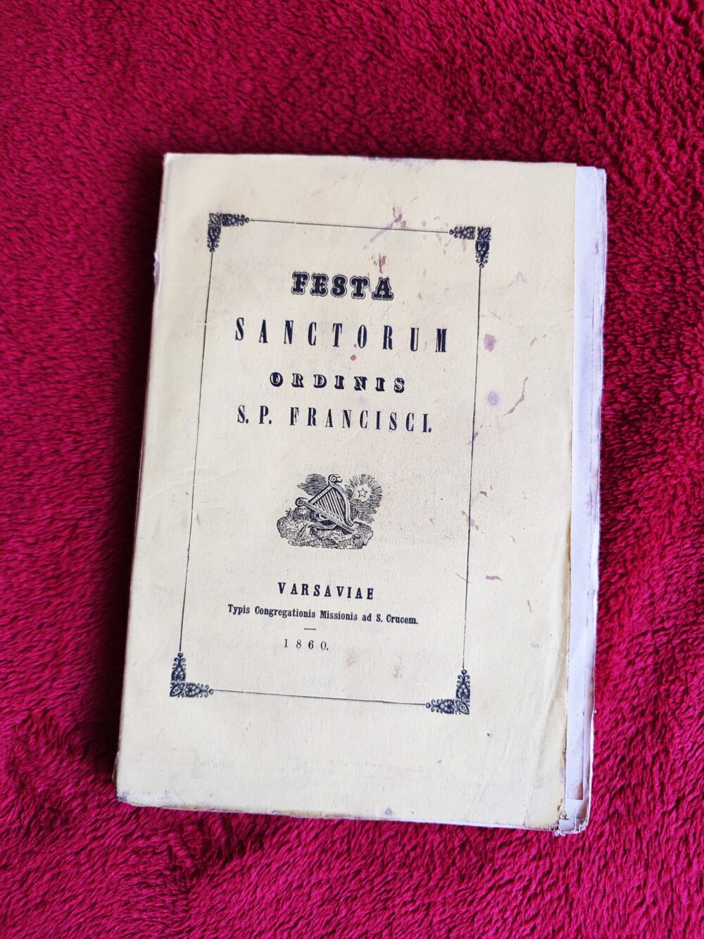 Festa Sanctorum Prdomos S. P. Francisci [1860]