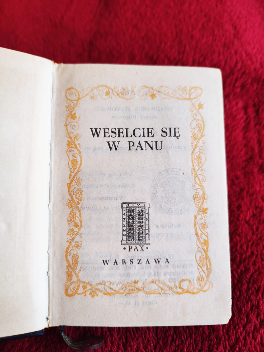 Modlitewnik katolicki "Weselcie się w Panu" [1955]