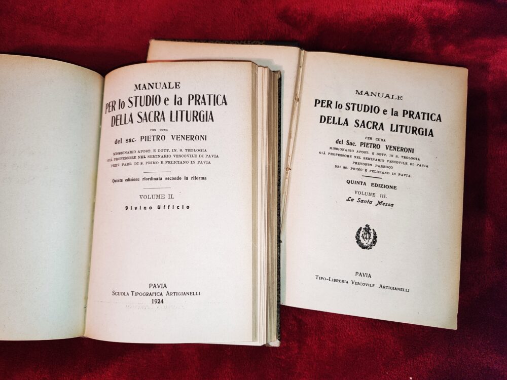 Pietro Veneroni, "Manuale per lo studio e la pratica della Sacra Liturgia" (t. I-IV) [1923-1924] - obrazek 3