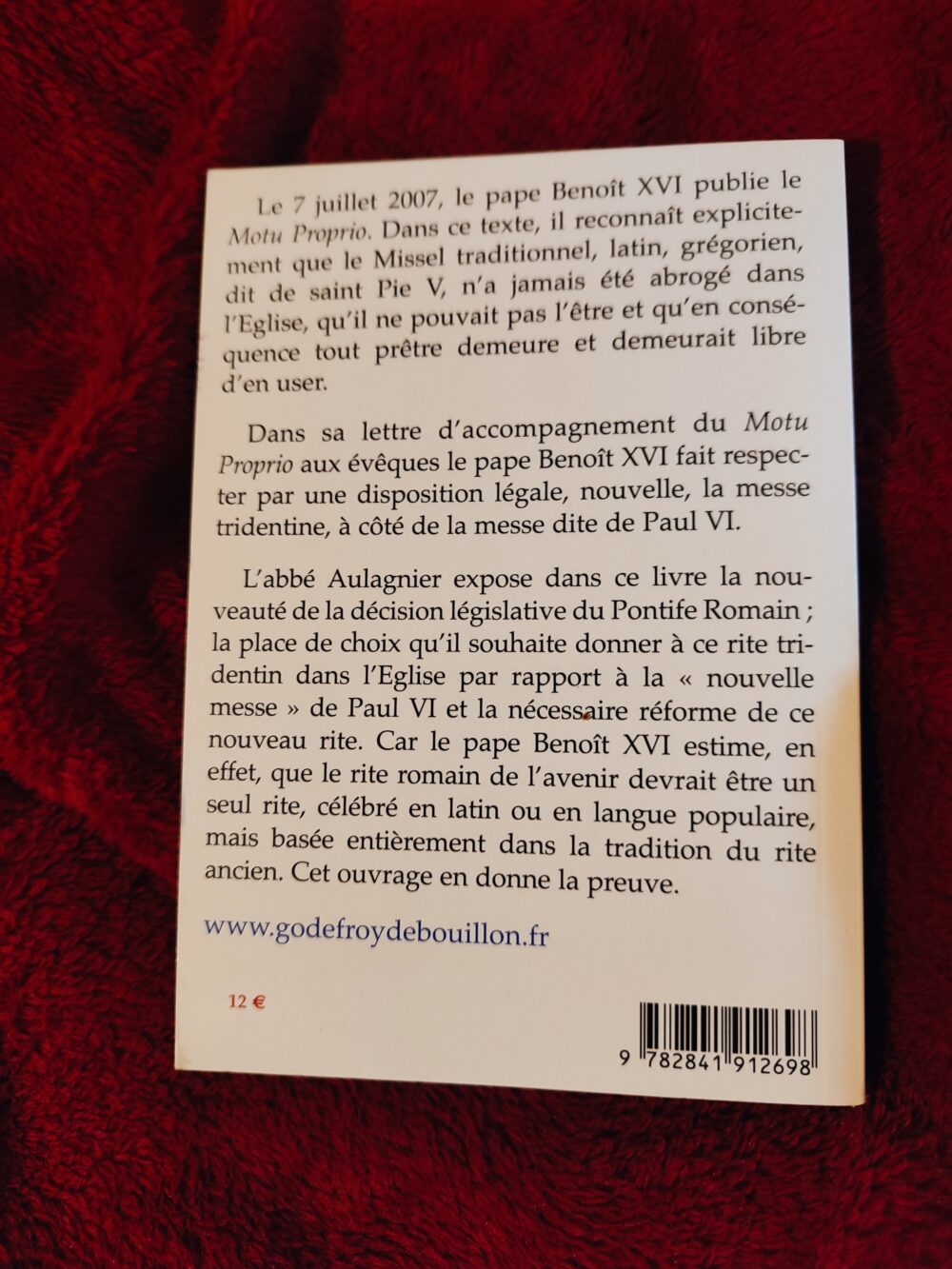 Abbé Paul Aulagnier, "La réforme liturgique de Benoit XVI. Etat des lieux" [2012] - obrazek 2