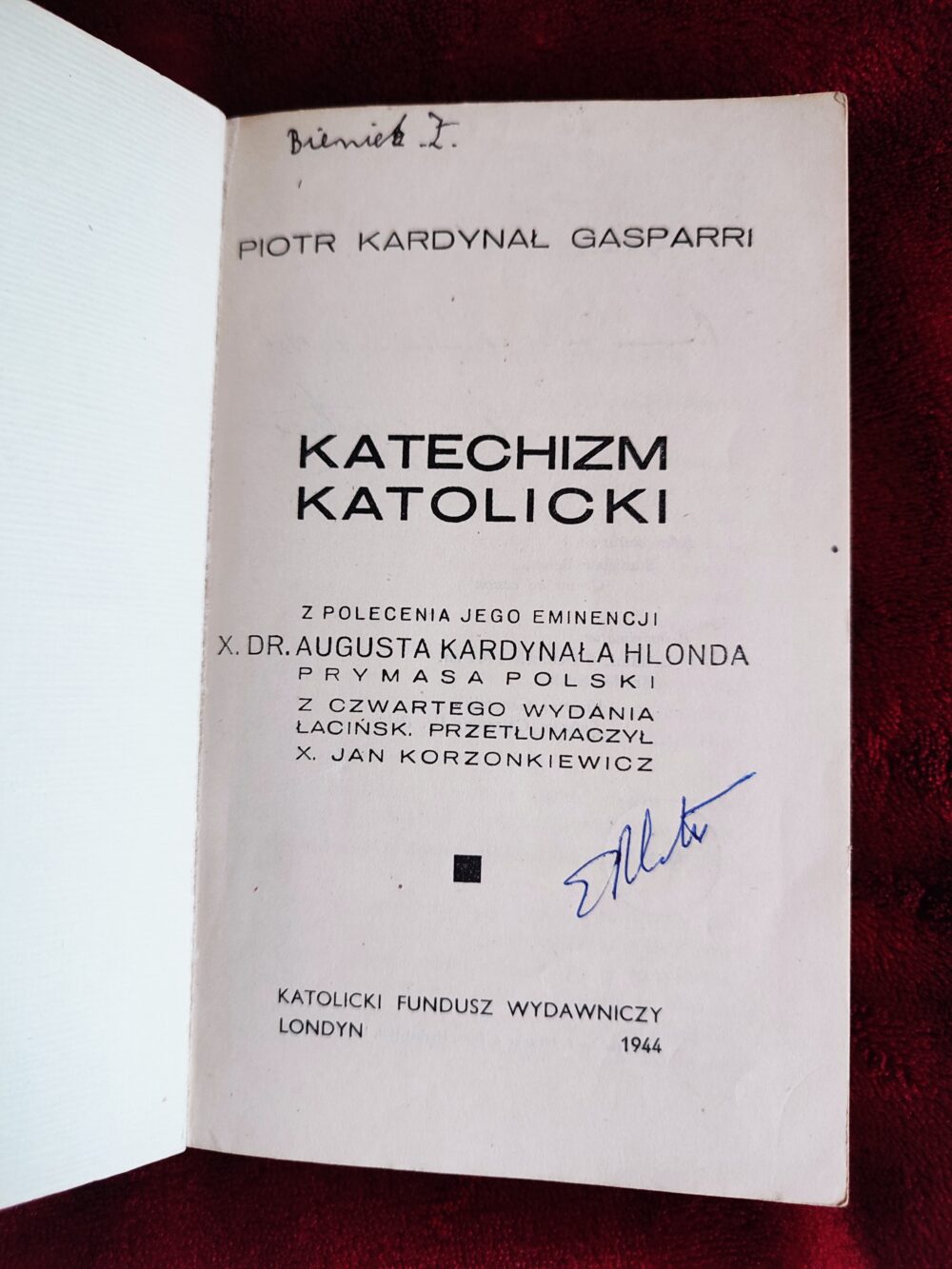 Piotr Kardynał Gasparri, "Katechizm Katolicki" [1944] - obrazek 2