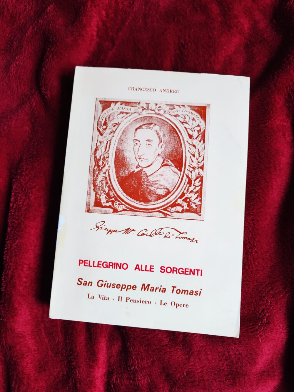 Francesco Andreu, "Pellegrino alle sorgenti. San Giuseppe Maria Tomasi. La vita, il pensiero, le opere" [1987]