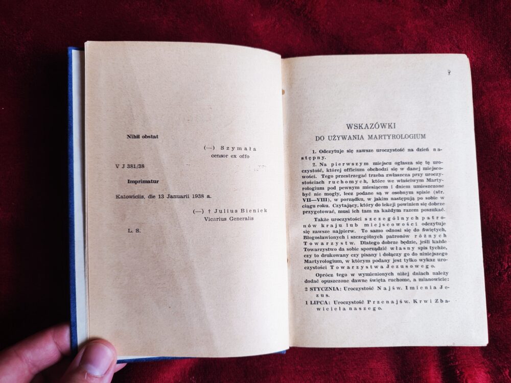 Martyrologium Rzymskie [1938] - obrazek 3