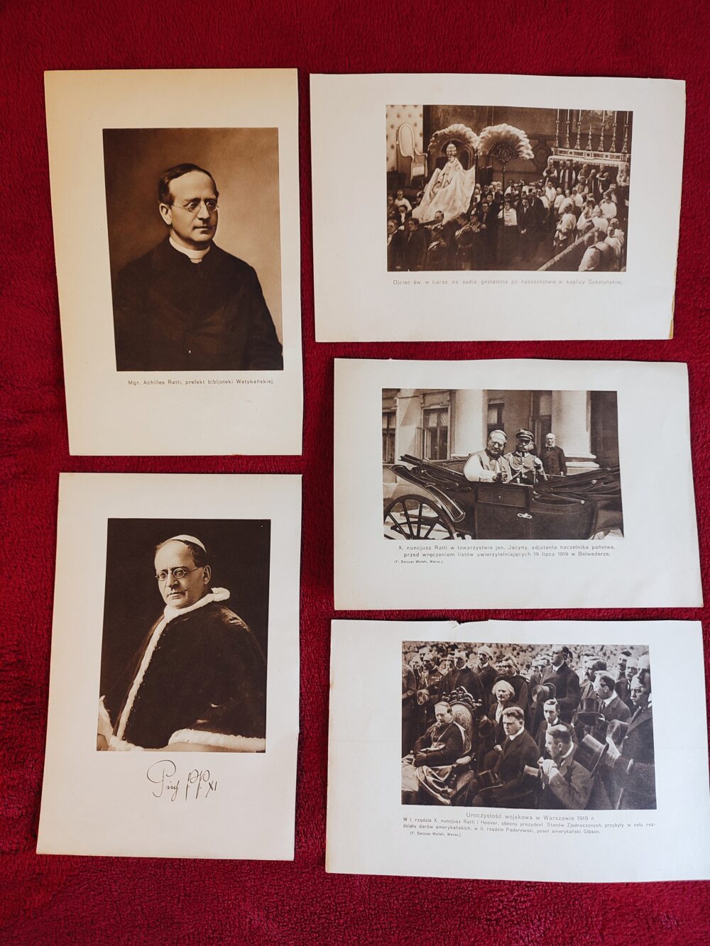 Zestaw zdjęć Papieża Piusa XI [c. 1930]