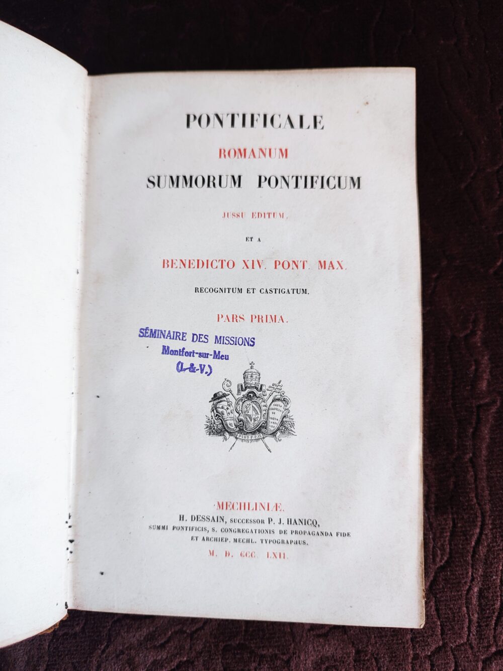 Pontificale Romanum [1862]