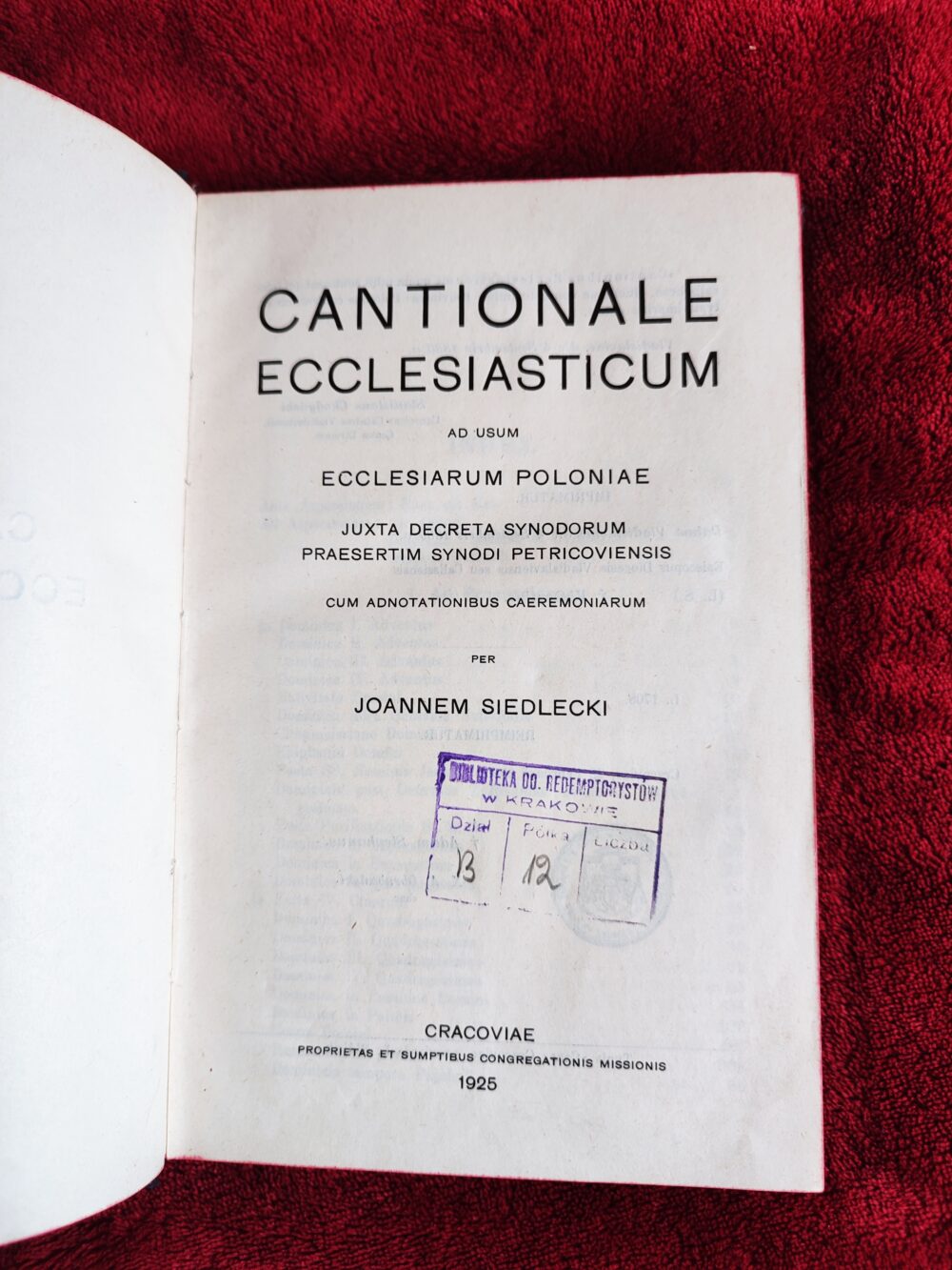 Cantionale Ecclesiasticum ad usum ecclesiarum Poloniae [1925] (2)