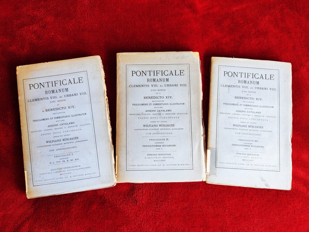 Giuseppe Catalani (Joseph Catalano), "Pontificale Romanum (...) prolegomenis et commentariis illustratum" [1874-1876]