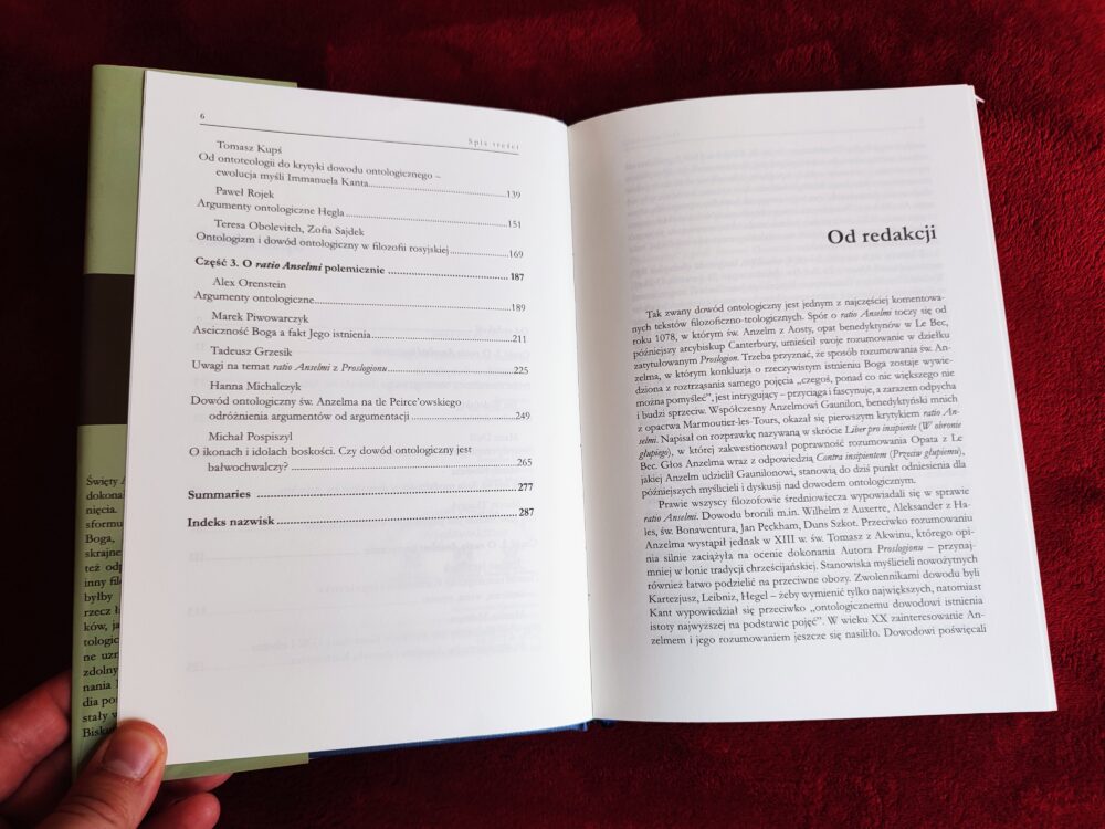 Stanisław Wszołek (red.), "Dowody ontologiczne. W 900. rocznicę śmierci św. Anzelma" [2011] - obrazek 3