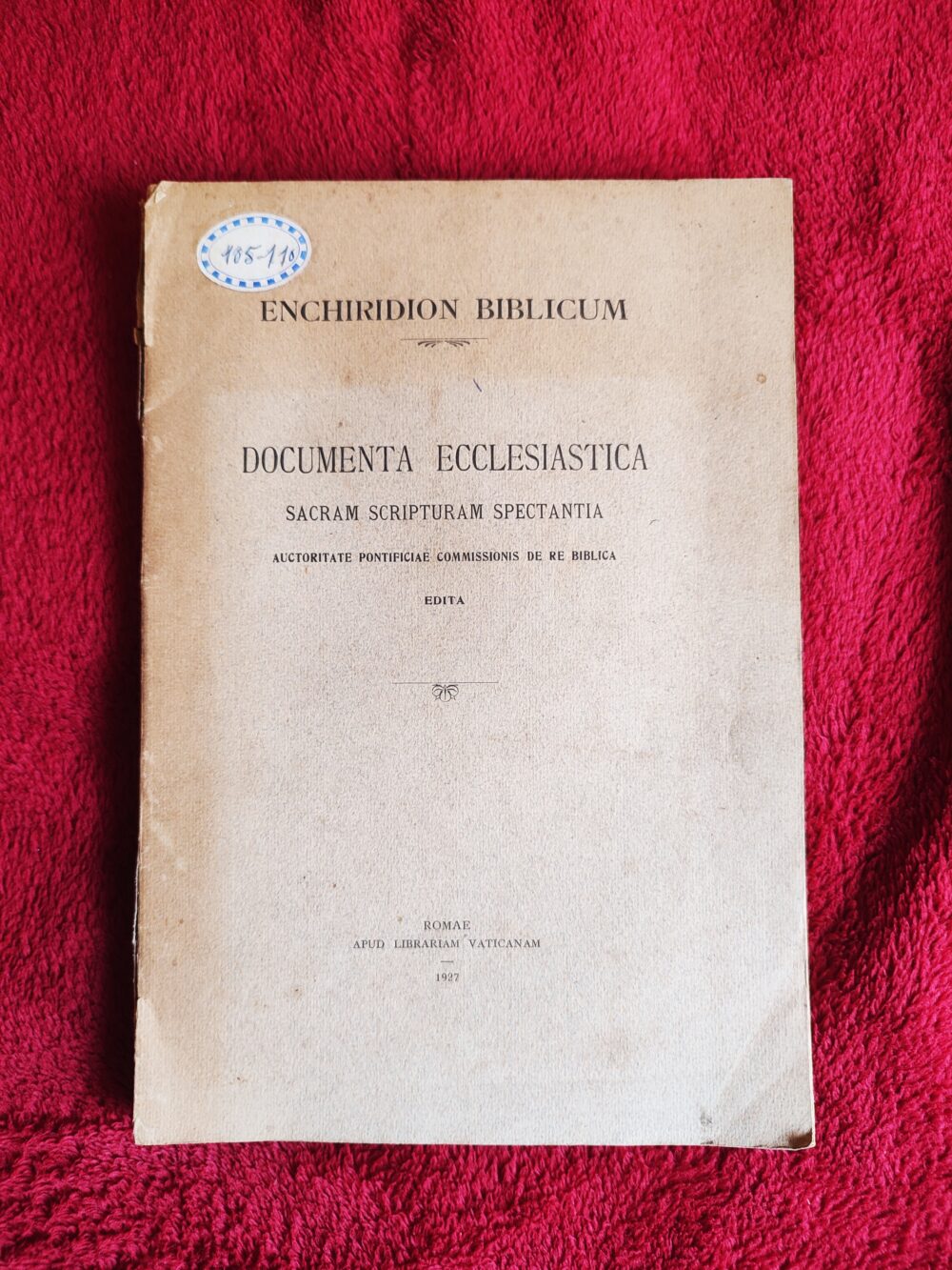 Enchiridion Biblicum [1927]