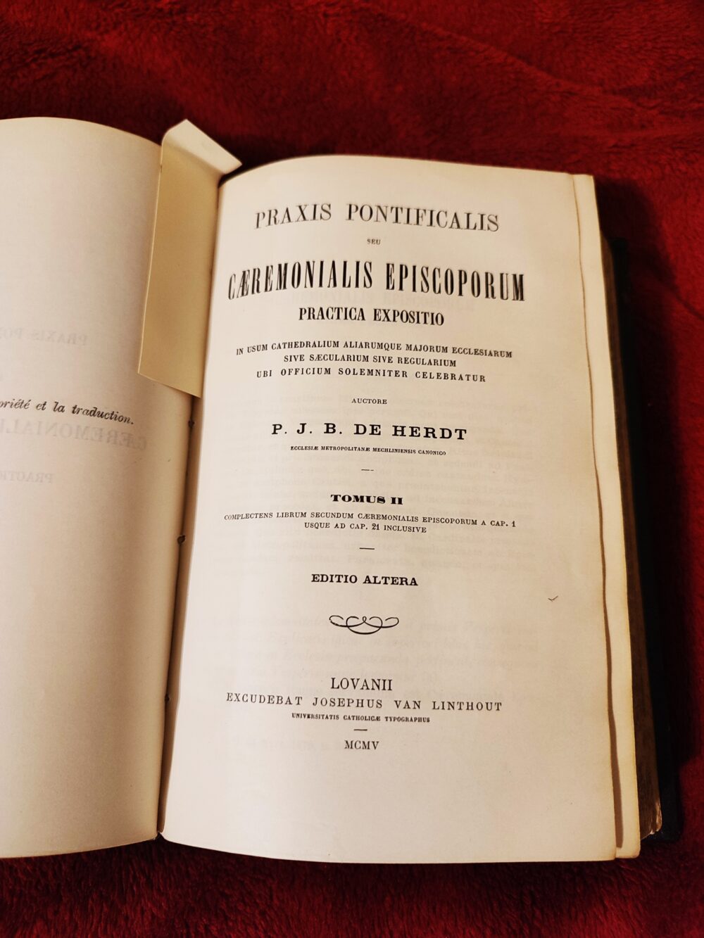 P. J. B. de Herdt, "Praxis pontificalis seu Caeremonialis Episcoporum practica expositio" (2 ed.) (3 tomy) [1904-1905] - obrazek 2