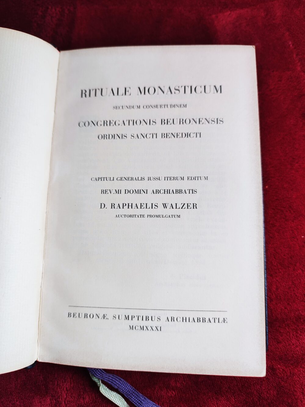Rituale Monasticum [1931]