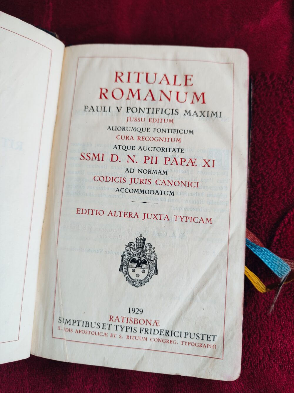 Rituale Romanum ("Rytuał Rzymski") [1929] + Appendix (...) pro Dioecesi Wratislaviensi [1929] + Supplementum Rituum [1929]