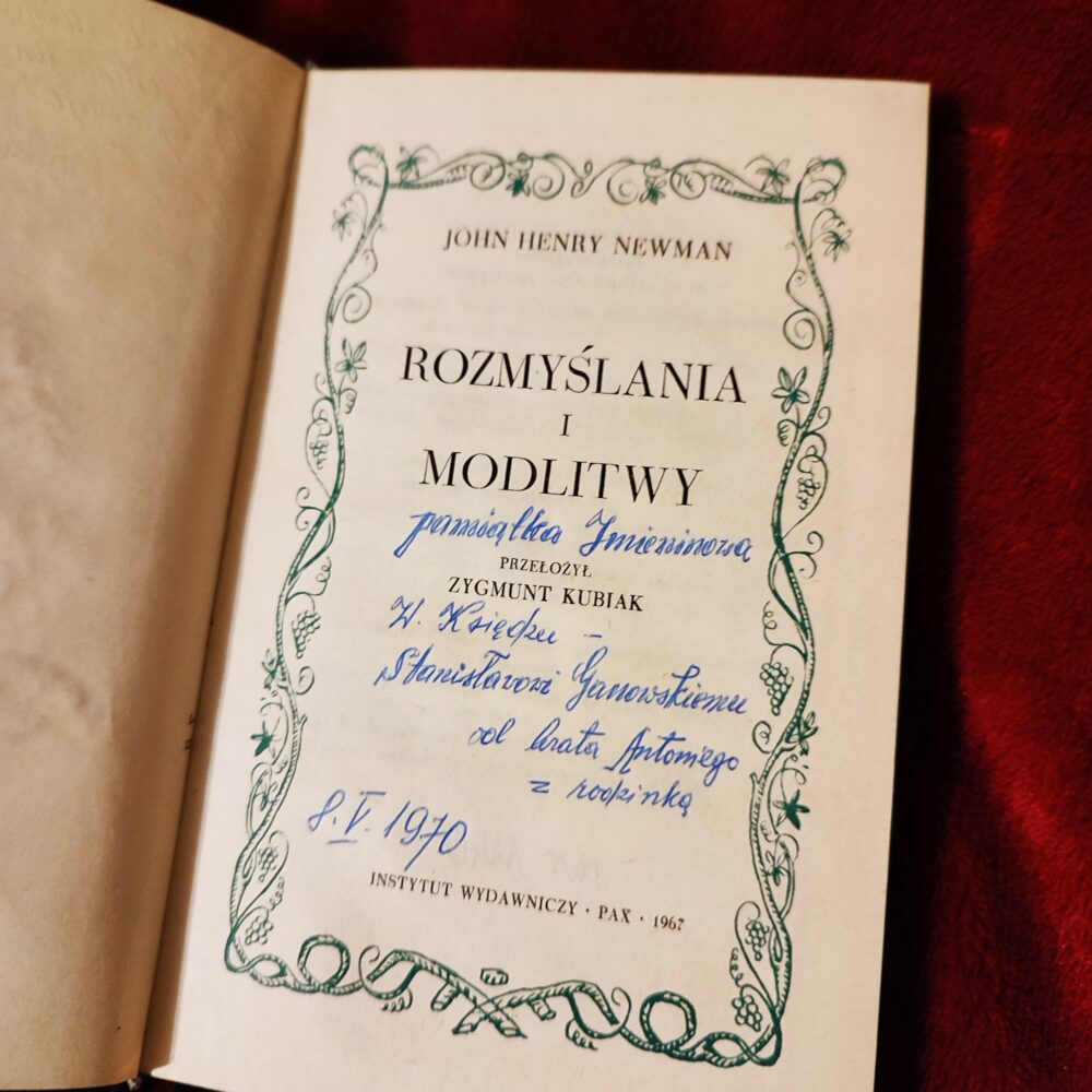 Święty Kardynał John Henry Newman, "Rozmyślania i modlitwy" [1967]