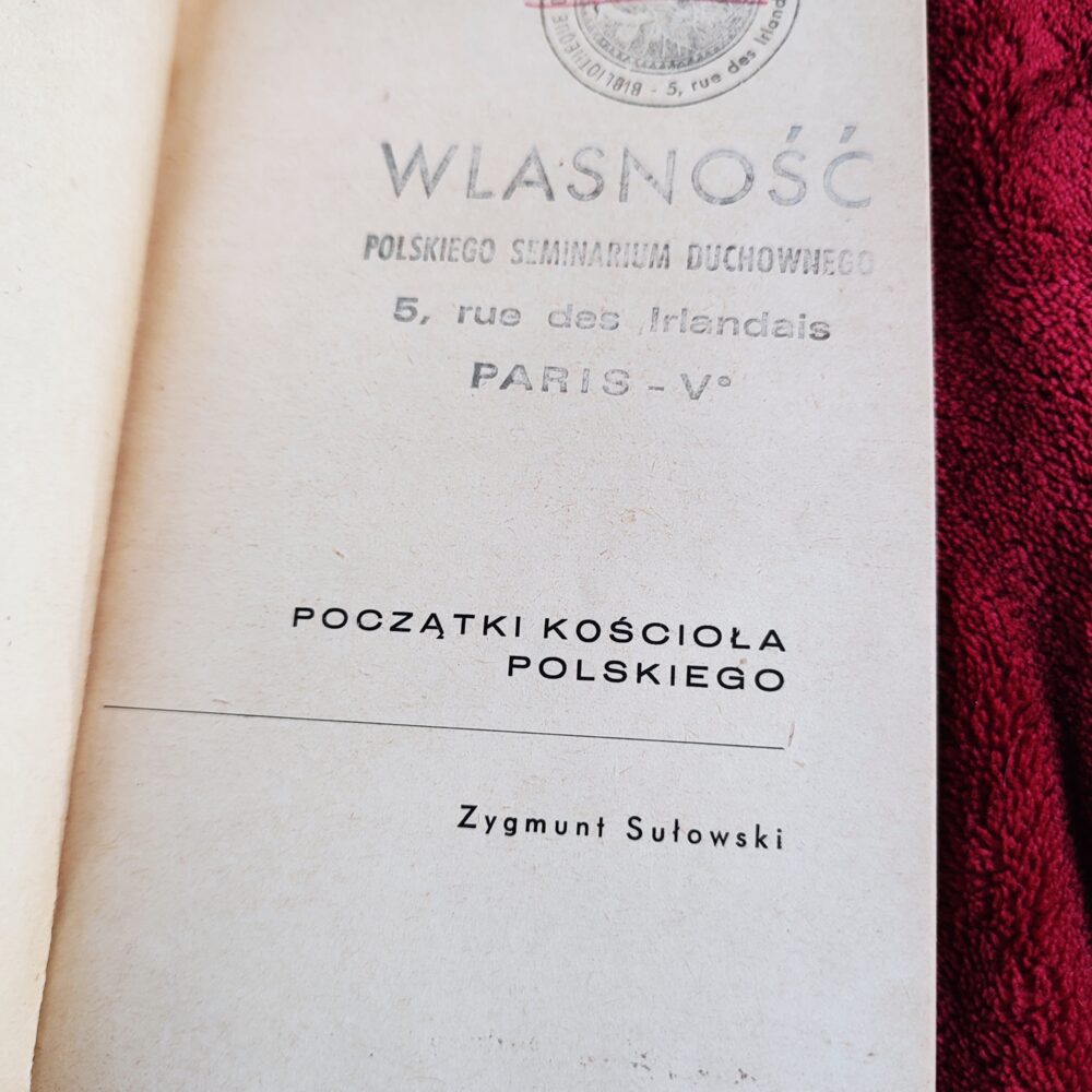 Zygmunt Sułowski, "Początki Kościoła polskiego" [bdw]