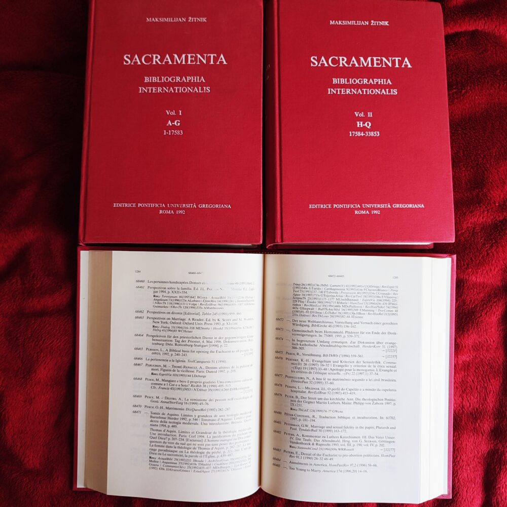o. Maksymilian Žitnik SJ, "Sacramenta. Bibliographia internationalis" (3 t.) [1992/2002]