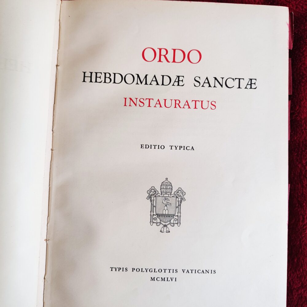 Ordo Hebdomadae Sanctae Instauratus (Editio Typica Vaticana) [1956] (3)