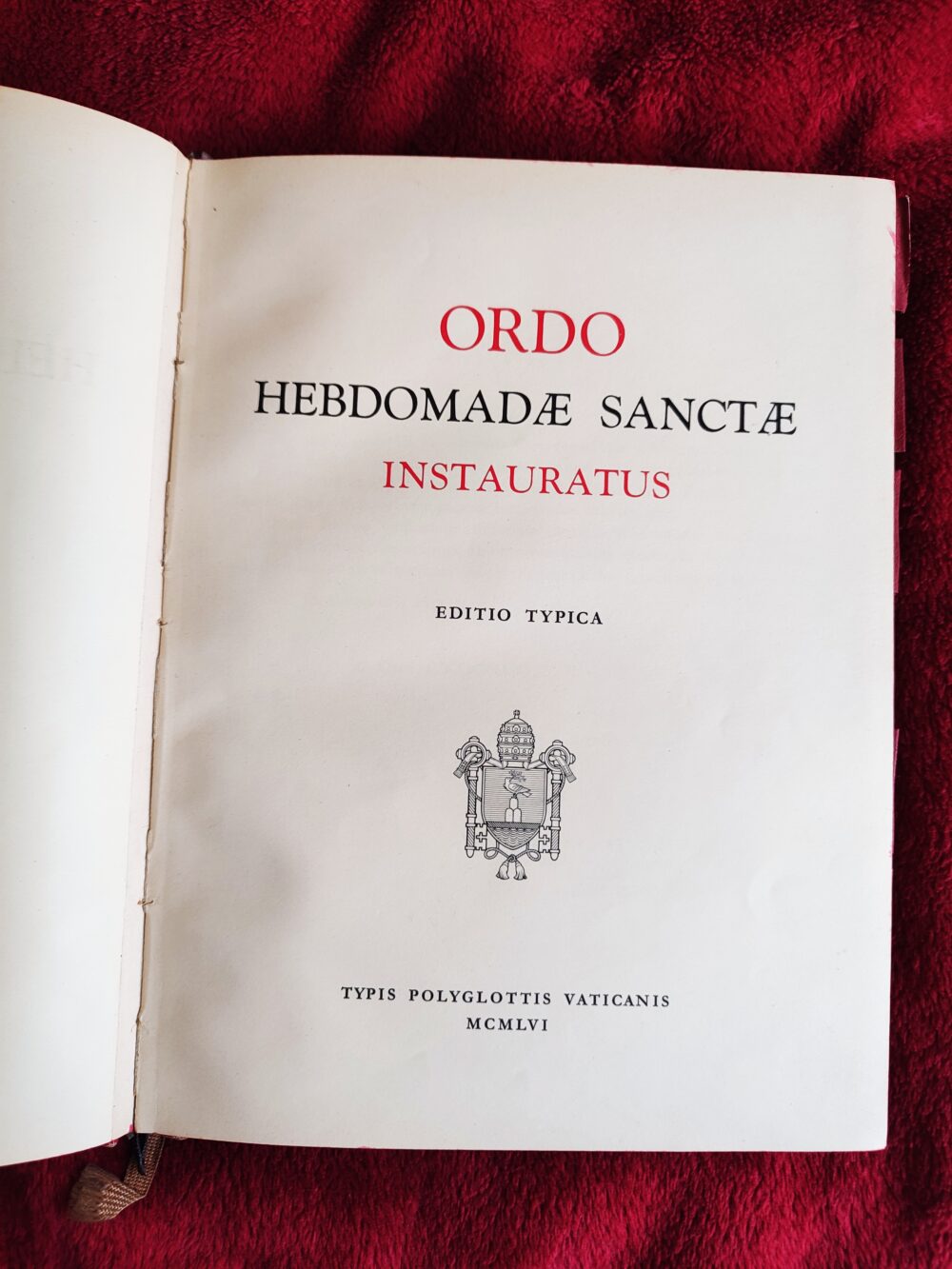 Ordo Hebdomadae Sanctae Instauratus (Editio Typica Vaticana) [1956] (3)