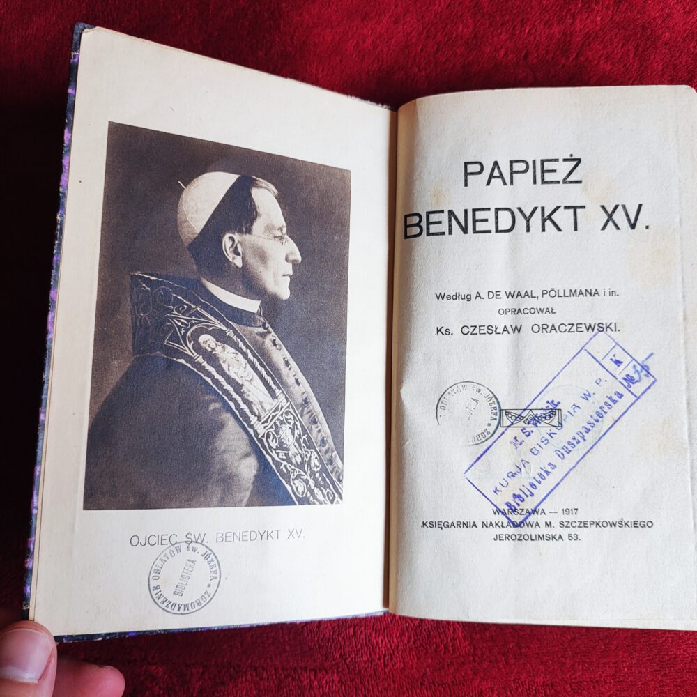 Ks. Czesław Oraczewski, "Papież Benedykt XV" [1917]