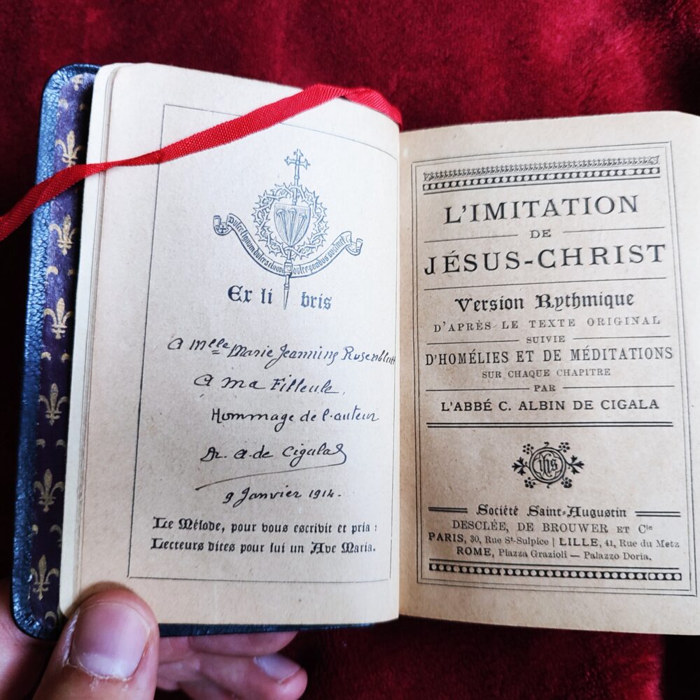 Abbé C. Albin de Cigala, "L'imitation de Jésus-Christ. Version rythmique d'apres le texte original suivie d'homélies et de méditations" [1904]