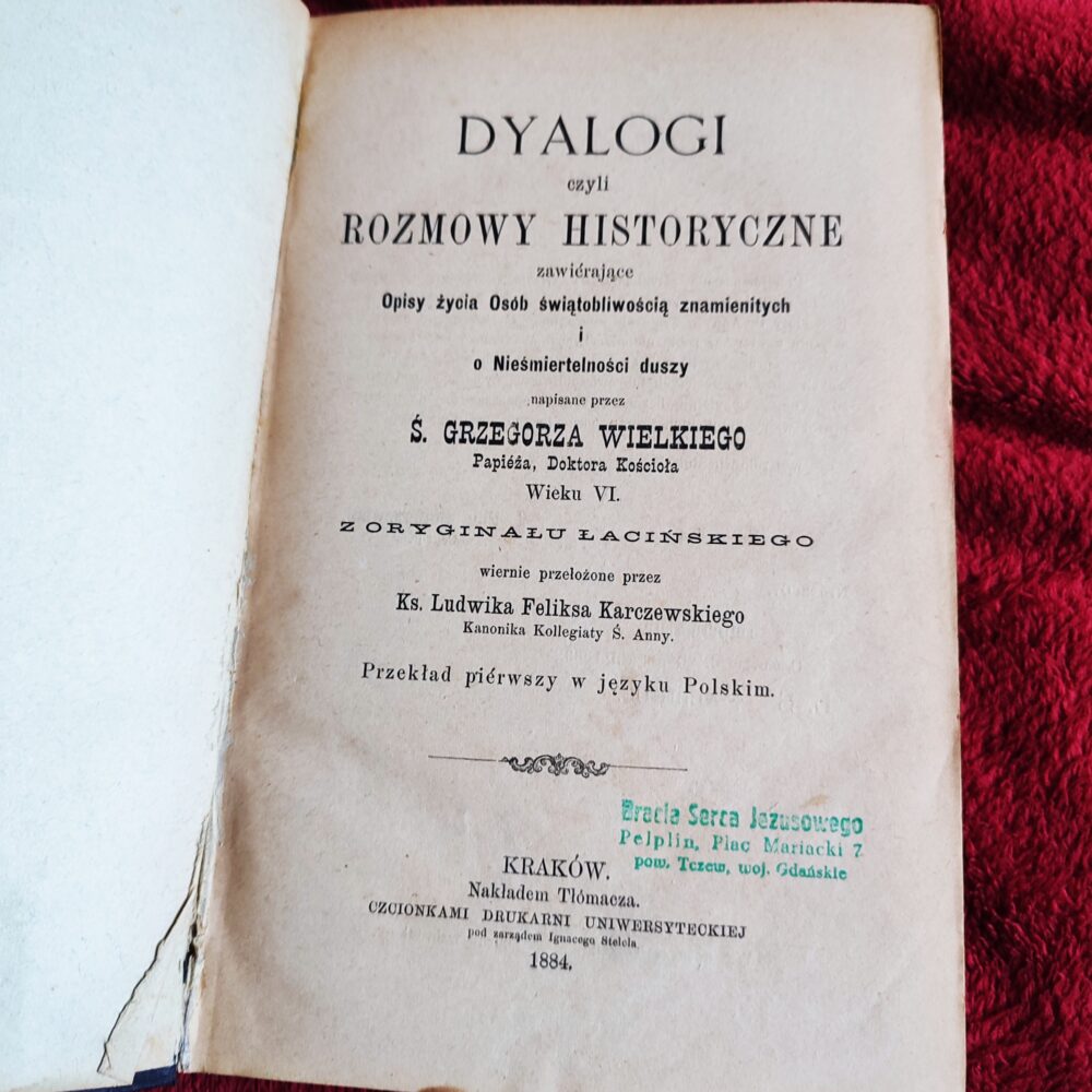 Święty Grzegorz Wielki, "Dyalogi" [1884] (2)
