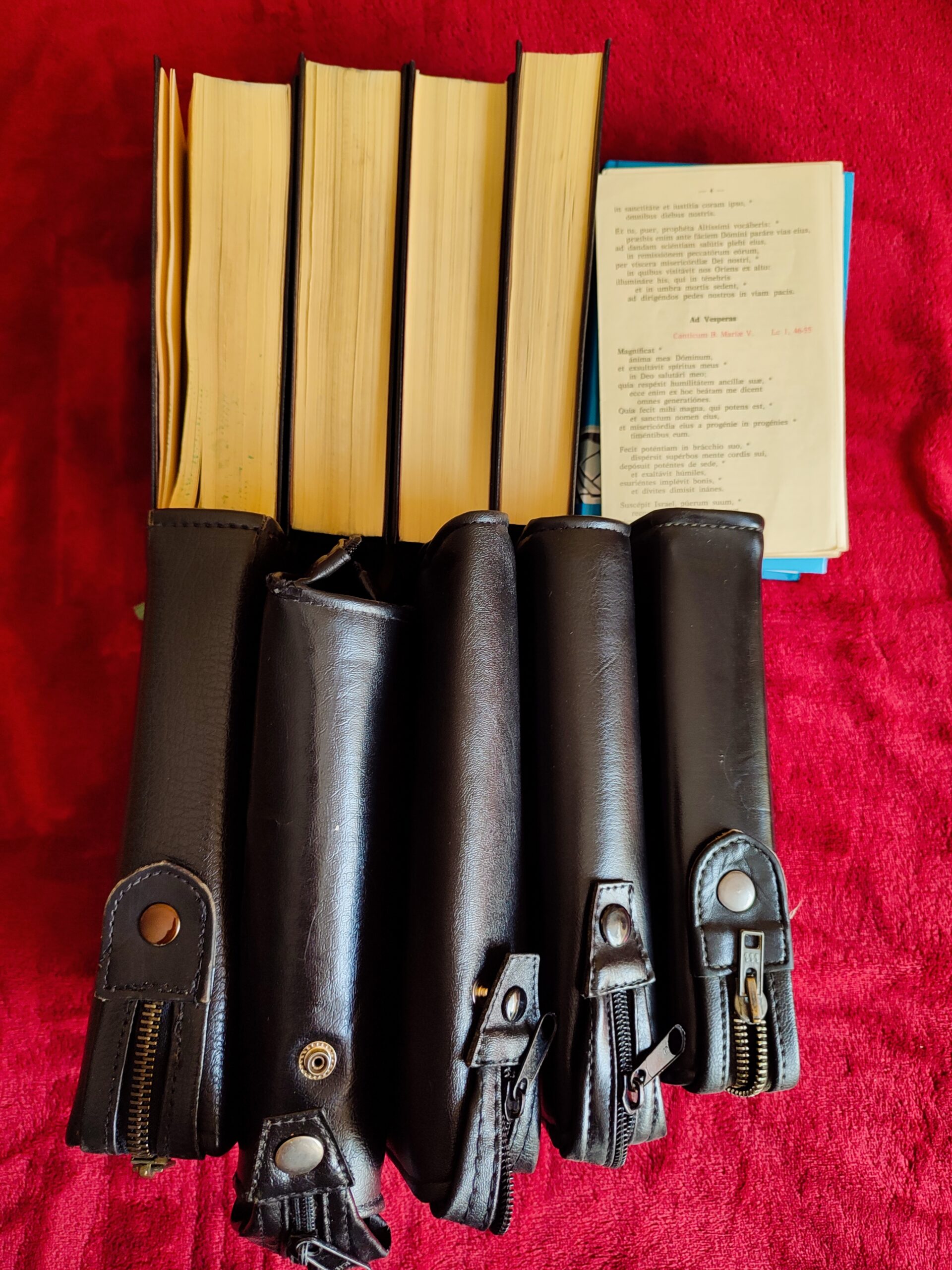 Liturgia Horarum juxta Ritum Romanum (t. I-IV) + Biblia Tysiąclecia + 5 skórzanych futerałów - obrazek 2