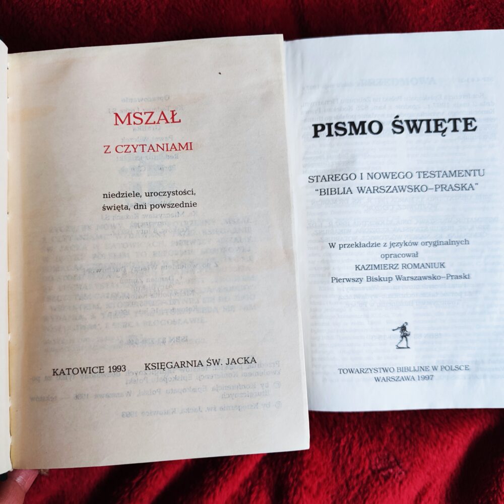 Mszał z czytaniami [1993] + Biblia Warszawsko-Praska [1997]