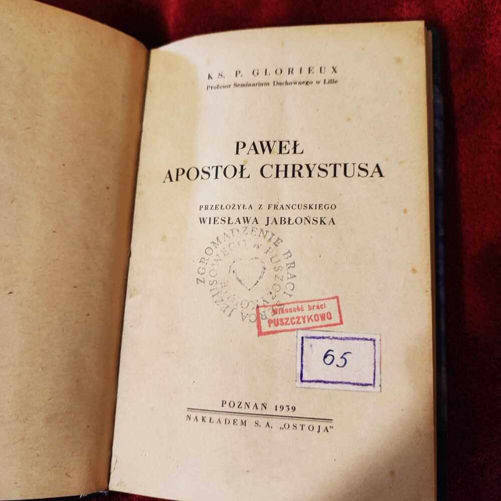 Ks. P. Glorieux, "Paweł Apostoł Chrystusa" [1939]