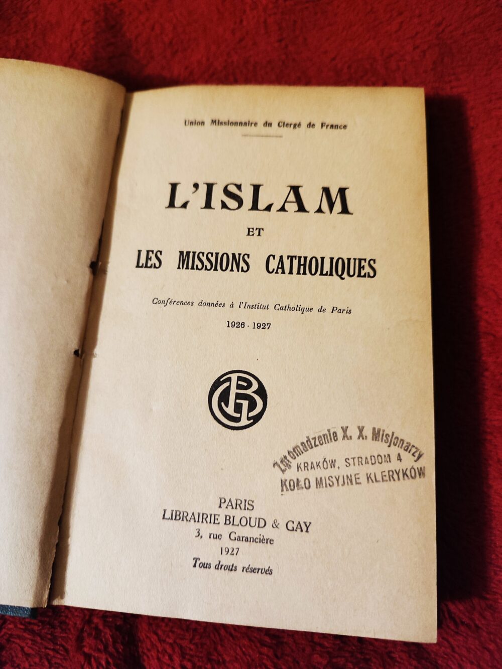 L'Islam et les missions catholiques ("Islam a misje katolickie") [1927]