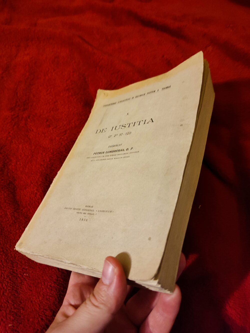 Petrus Lumbreras, O. P., "De Iustitia (2a2ae q. 57-122)" [1938] - obrazek 3