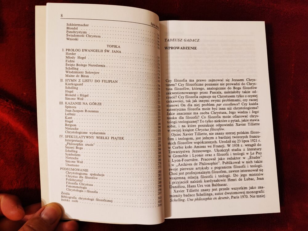 Xavier Tilliette, "Chrystus filozofów. Prolegomena do chrystologii filozoficznej" [1996] - obrazek 3