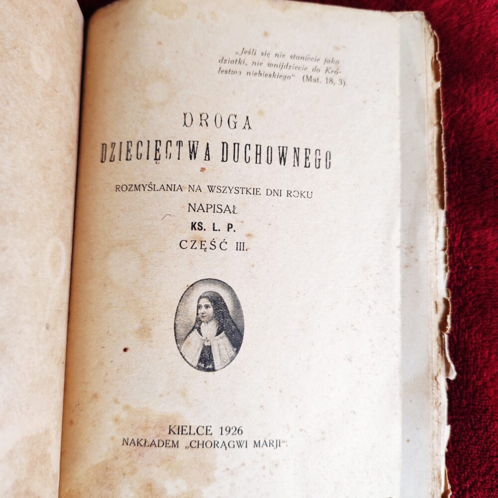 Droga do dziecięctwa duchowego. Rozmyślania na wszystkie dni roku (cz. III) [1926]