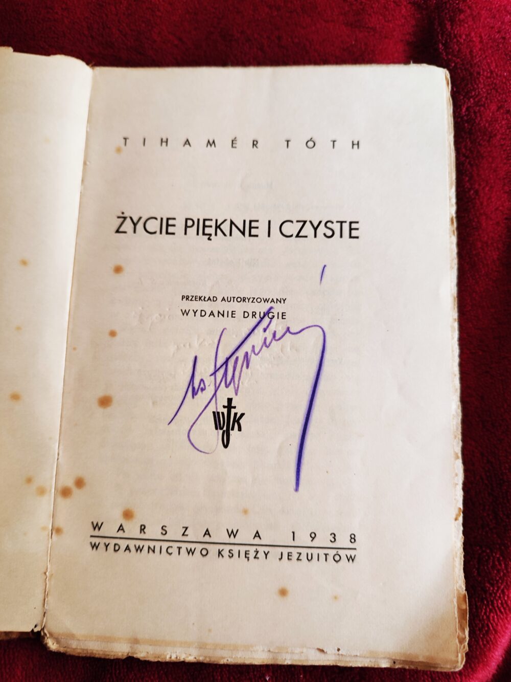 Tihamér Tóth, "Życie piękne i czyste" [1938]