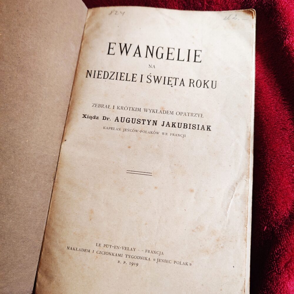 Xiądz Dr. Augustyn Jakubisiak, "Ewangelie na Niedziele i Święta roku" [1919]