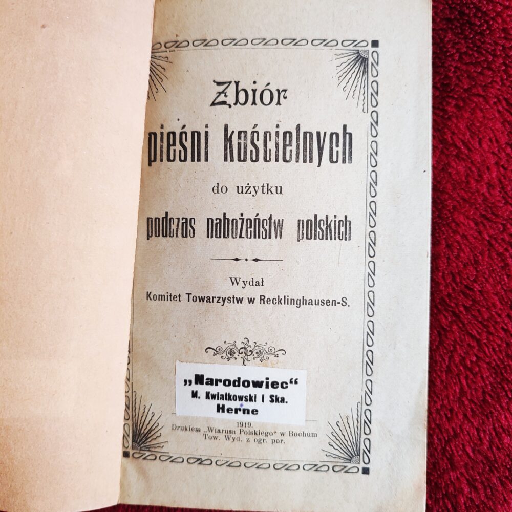 Zbiór pieśni kościelnych do użytku podczas nabożeństw polskich [1919]