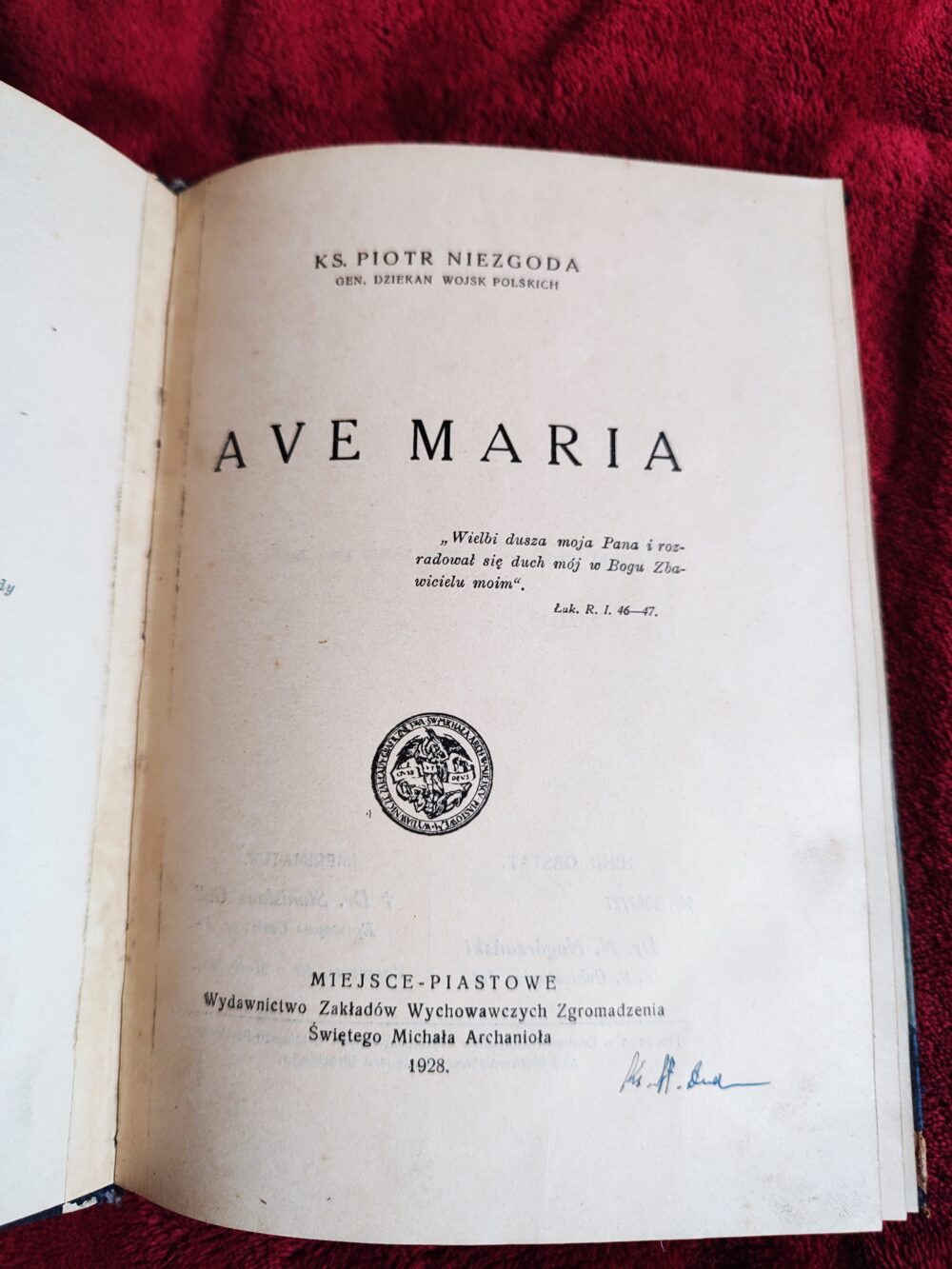 Ks. Piotr Niezgoda, "Ave Maria" [1928]