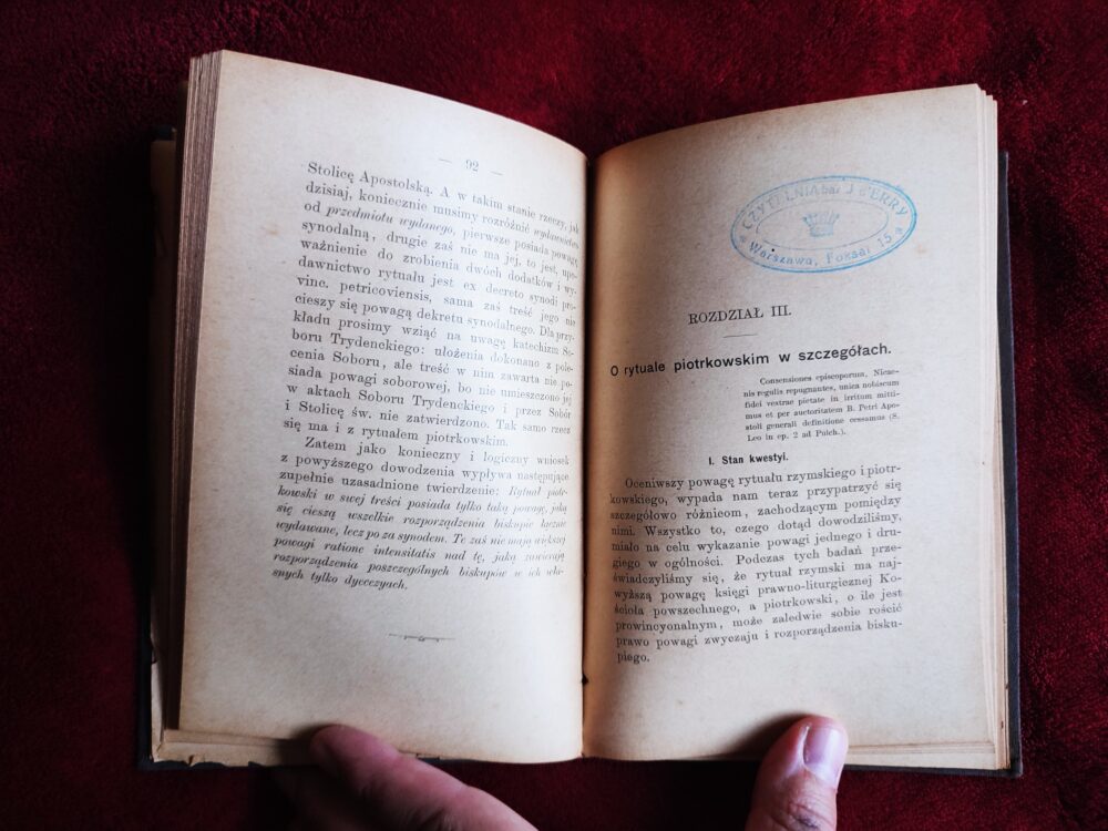 Ks. Maryan Fulman, "Rytuał Rzymski a Piotrkowski. Studyum prawno-liturgiczne" [1896] - obrazek 2