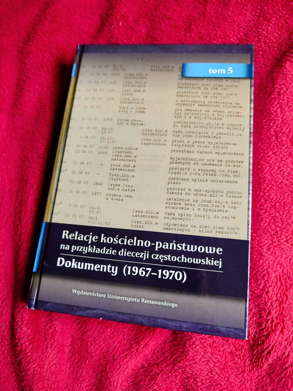 Ks. Władysław P. Wlaźlak (oprac.), "Relacje kościelno-państwowe na przykładzie diecezji częstochowskiej" (t. 5) [2024]