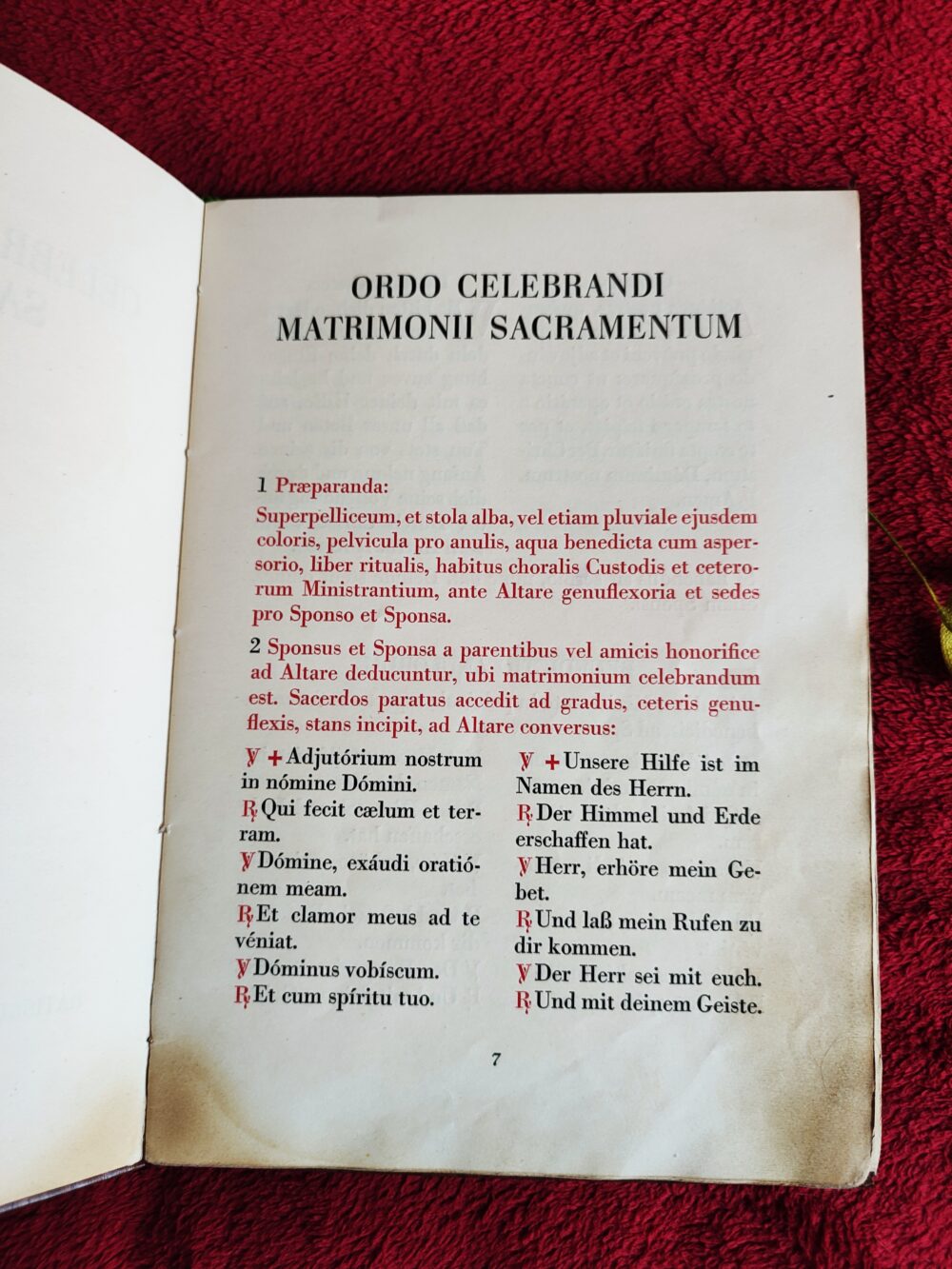 Ordo celebrandi Matrimonii Sacramentum [1951] - obrazek 2