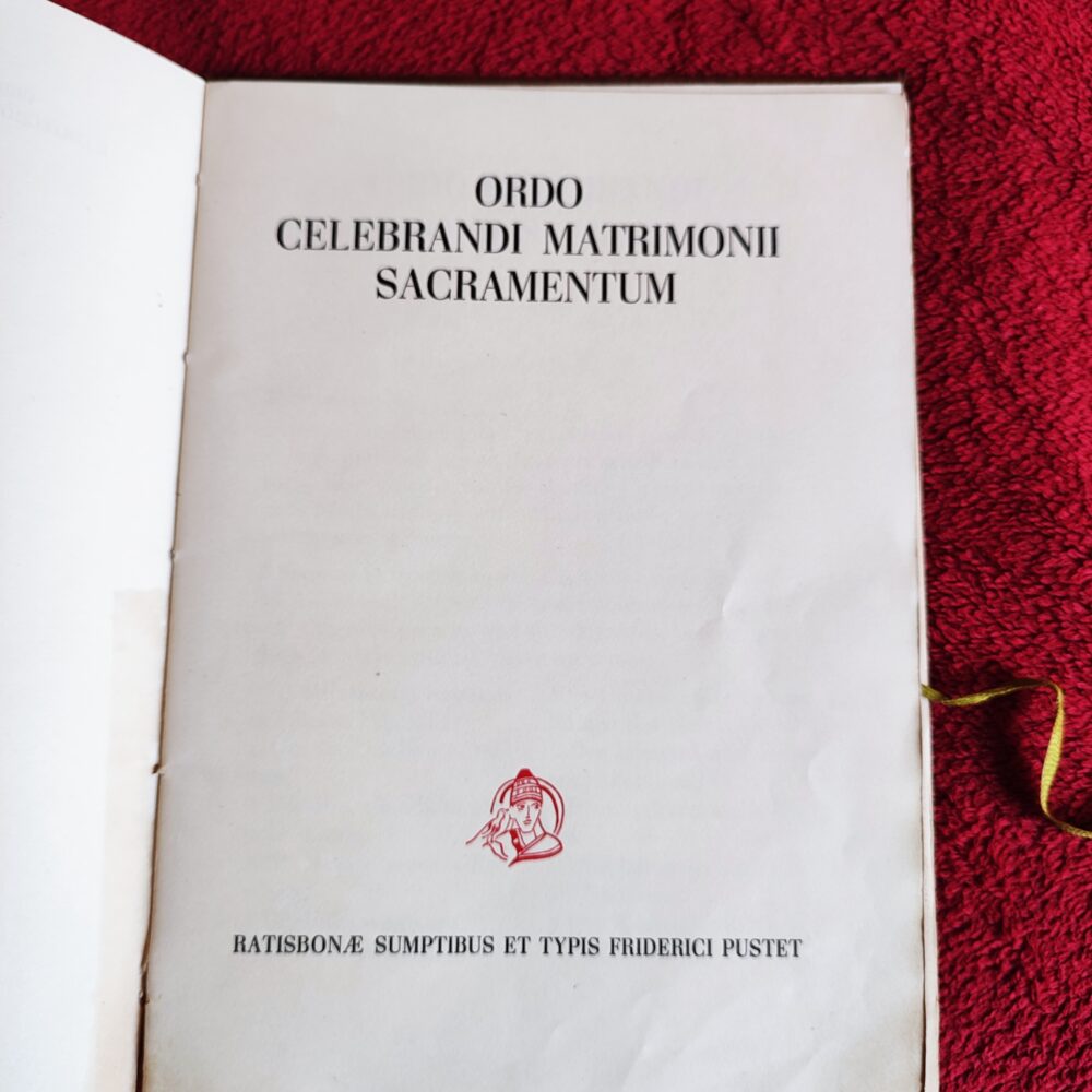 Ordo celebrandi Matrimonii Sacramentum [1951]