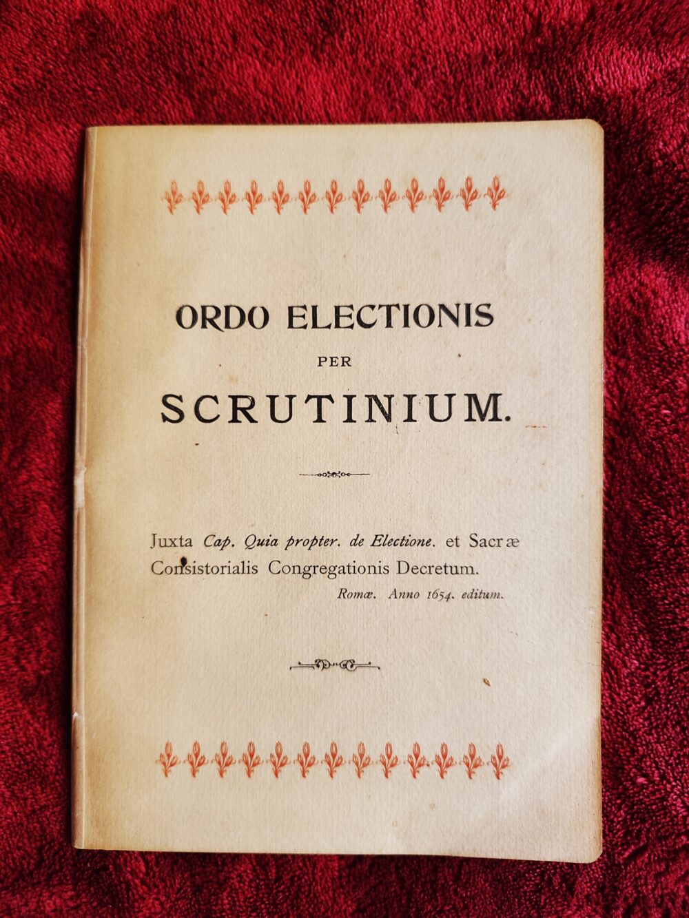 Ordo electionis per scrutinium [1654]