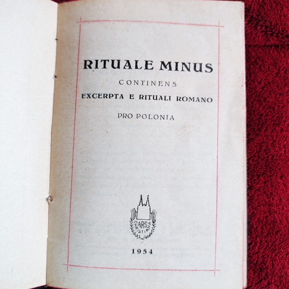 Rituale minus continens excerpta e Rituali Romano pro Polonia [1954]